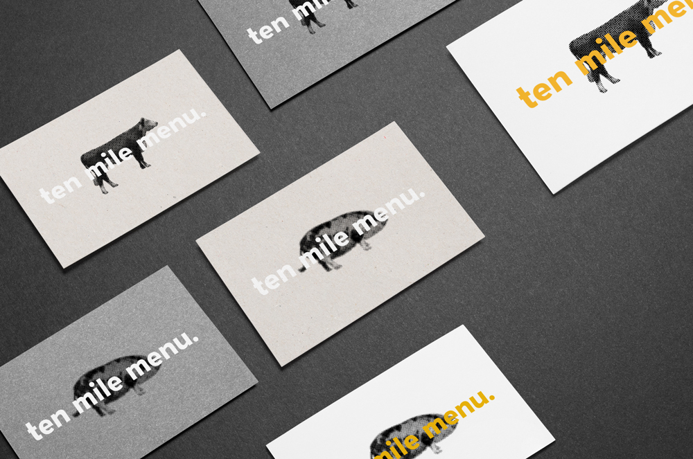 Ten Mile Menu - Business Cards
