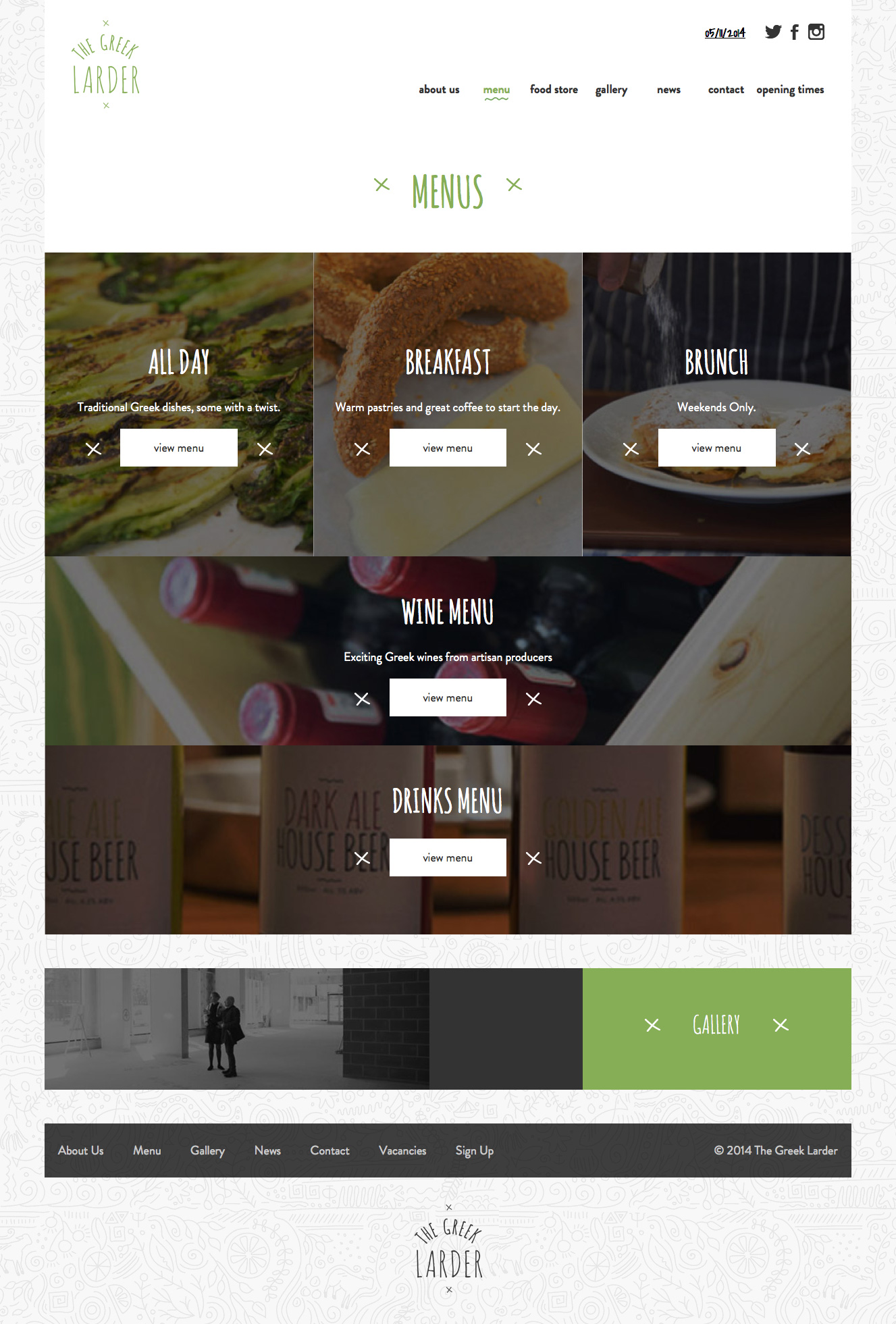 The Greek Larder - Menu